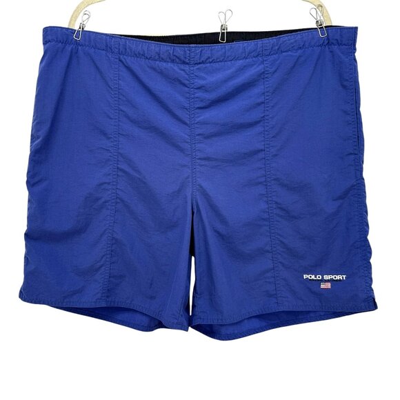 Vintage Polo Sport Ralph Lauren Mens Large Swim Trunks Drawstring Lined Logo - Picture 1 of 9